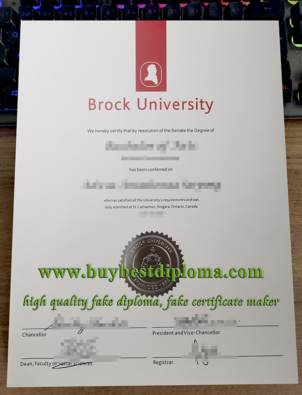 Brock University diploma, Brock University degree,