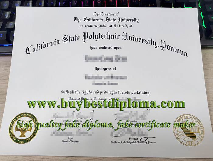 Cal Poly Pomona diploma, Cal Poly Pomona degree, fake CSPU Pomona degree,