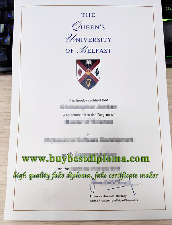 Queen's University Belfast diploma, Queen's University Belfast degree, fake Belfast University degree,