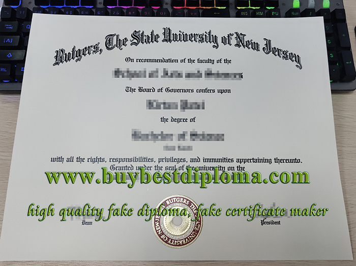 Rutgers University diploma, Rutgers University degree, fake US diploma,