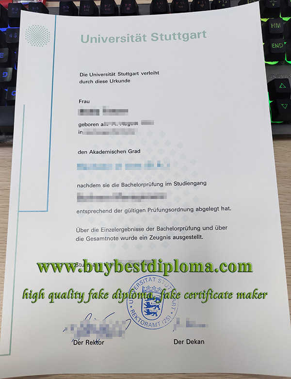 Universität Stuttgart diplome, University of Stuttgart diploma, Universität Stuttgart urkunde