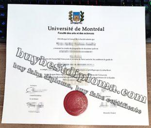 Université de Montréal diploma, Université de Montréal degree, fake UdeM diploma,