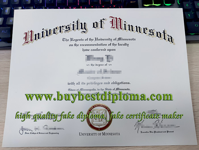 University of Minnesota diploma, fake University of Minnesota degree, fake US diploma,
