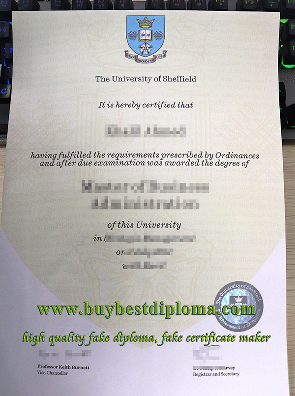 University of Sheffield degree, University of Sheffield diploma, 