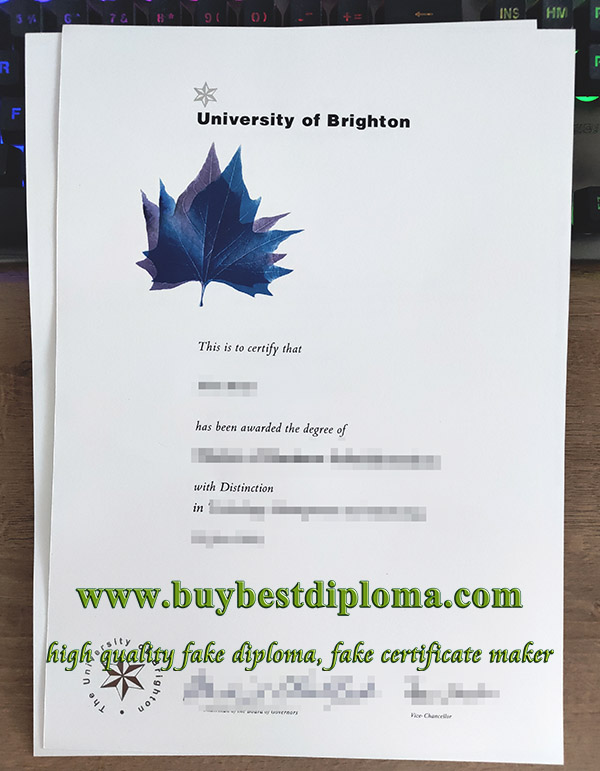 University of Brighton degree, University of Brighton certificate,