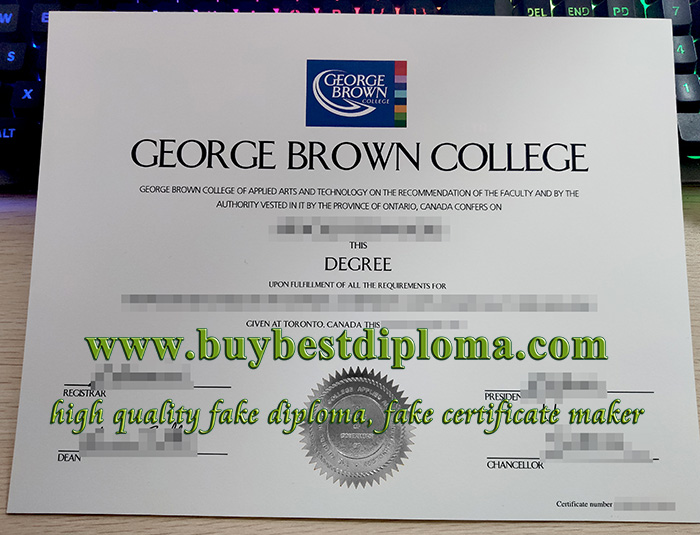 George Brown College diploma, George Brown College degree, fake GBC diploma,