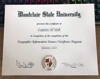 Montclair State University diploma, Montclair State University certificate, fake MSU diploma,