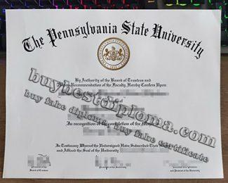 Pennsylvania State University degree, Penn State University diploma, fake PSU diploma,