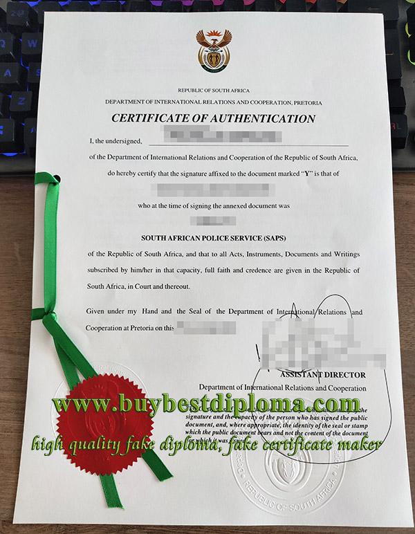 South Africa certificate of authentication, fake South Africa apostille, fake degree apostille,