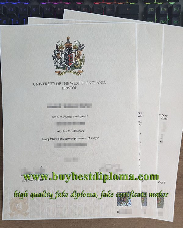 UWE Bristol degree transcript, UWE degree, University of the West of England degree, 