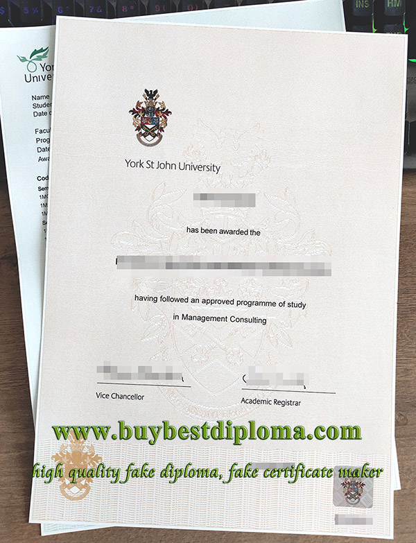 York St John University degree, York St John University transcript, York St John University diploma