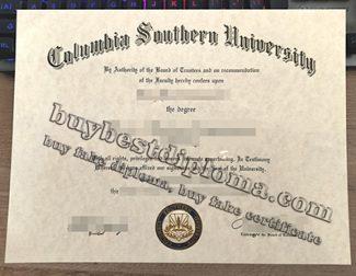 Columbia Southern University diploma, Columbia Southern University certificate, fake CSU diploma,