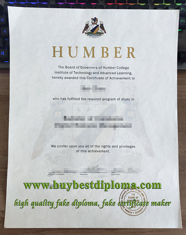 Humber College diploma, fake Humber College certificate, fake Humber College degree,