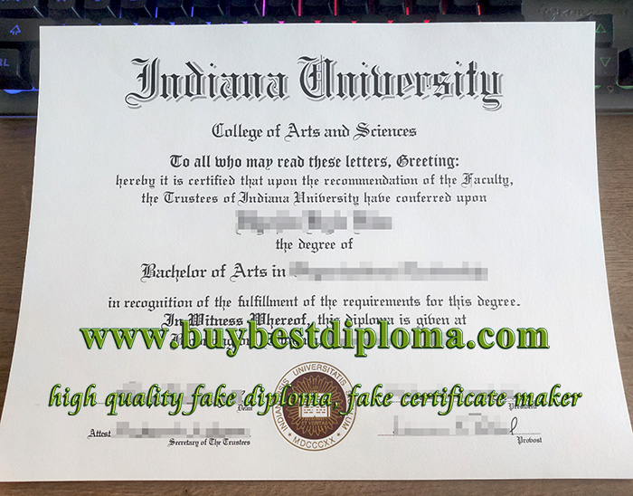 Indiana University Diploma, Indiana University Certificate,