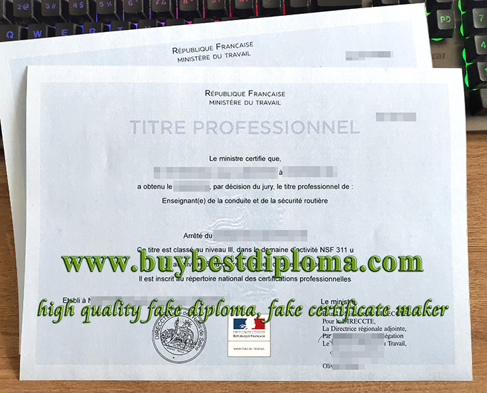 titre professionnel certificate, titre professionnel diploma,
