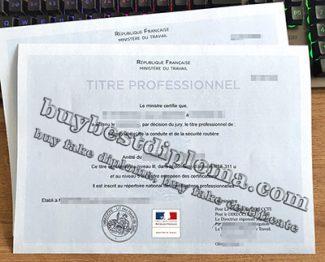 titre professionnel certificate, titre professionnel diploma, fake France certificate,