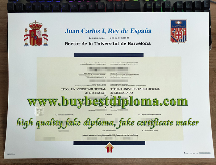 University of Barcelona diploma, Universitat de Barcelona diploma, University of Barcelona degree,