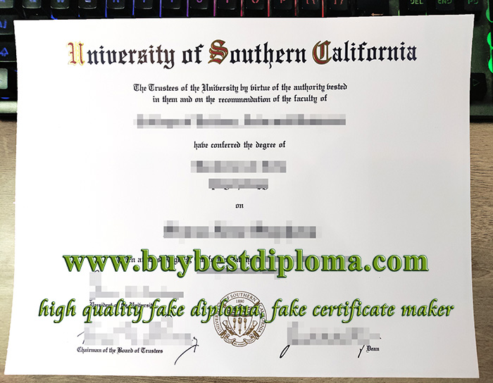 fake University of Southern California diploma, fake USC diploma, replica University of Southern California degree,