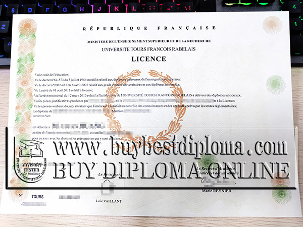 Université François Rabelais Licence,  Université François Rabelais Diplome
