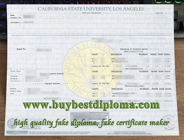 Cal State LA transcript, fake California State University Los Angeles transcript, buy CSU Los Angeles transcript,