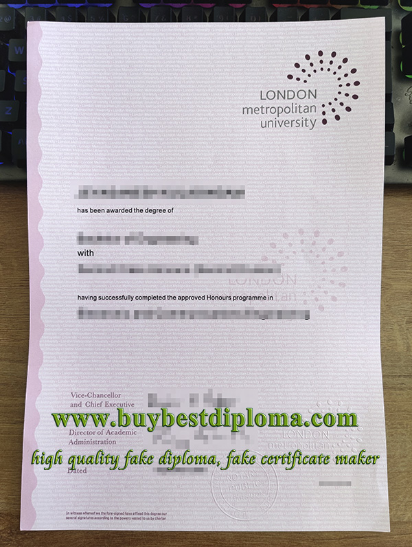 London Metropolitan University degree, fake London Metropolitan University certificate, fake London Met's diploma