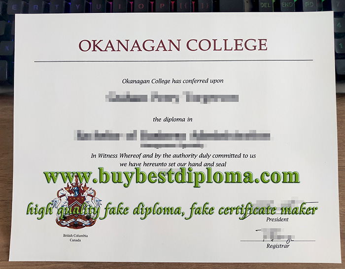 Okanagan College diploma, fake Okanagan College certificate, fake Okanagan College degree,