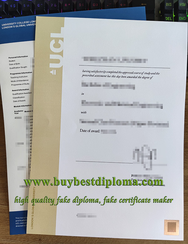 University College London Degree, UCL Transcript,