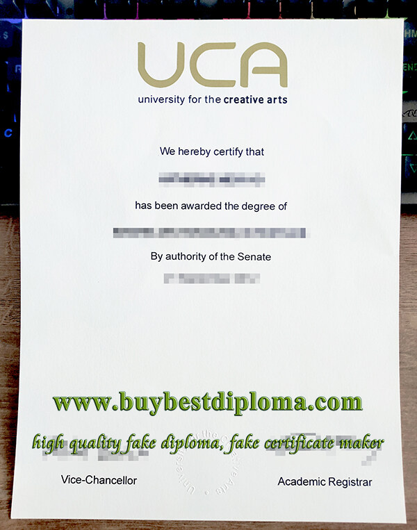 University for the Creative Arts degree, University for the Creative Arts certificate, fake UCA diploma,