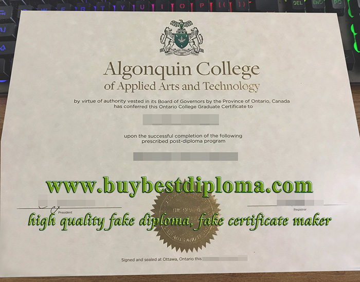 fake Algonquin College diploma, fake Ontario College diploma, buy Algonquin College certificate,