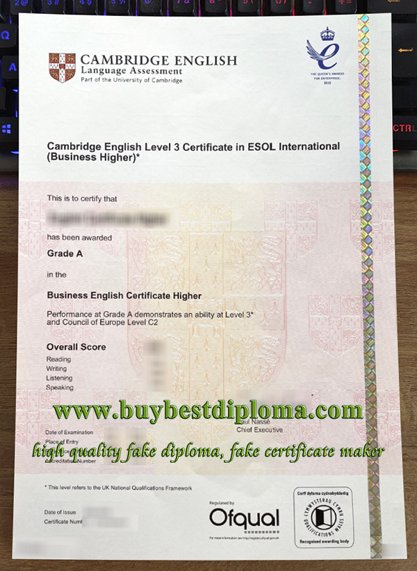 fake Business English Certificate, fake BEC certificate, buy BEC higher certificate,
