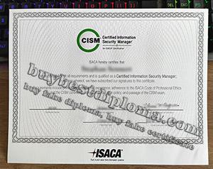 Certified Information Security Manager certificate, fake CISM certificate, fake cybersecurity certification,