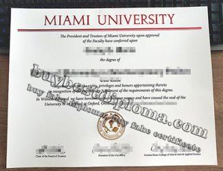 Miami University diploma, fake Miami University degree, Miami University certificate,