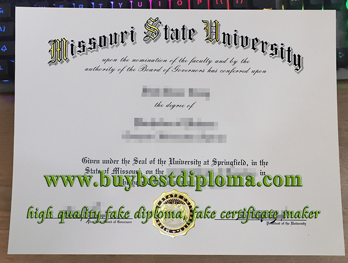 Missouri State University degree, fake MSU diploma, Missouri State University certificate,