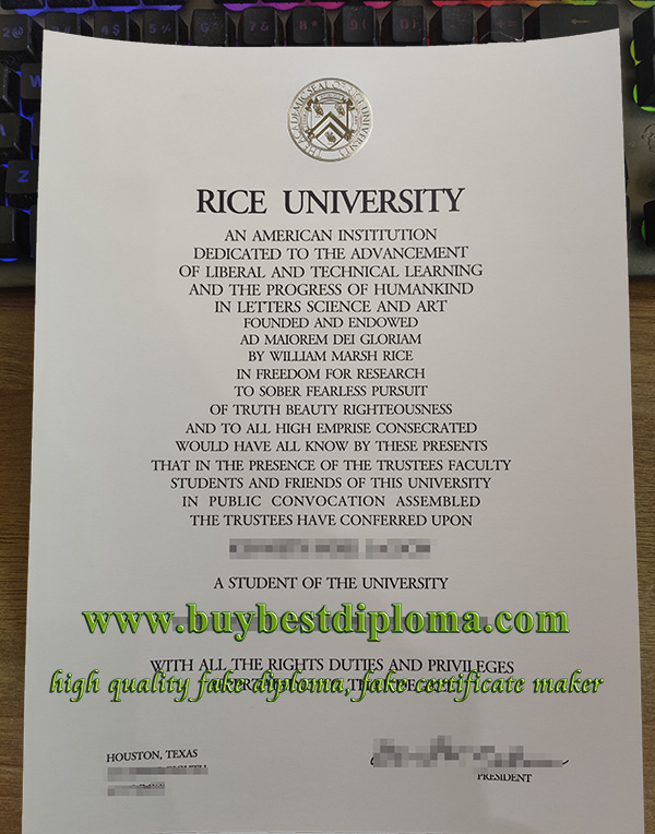Rice University diploma, buy Rice University certificate, replica Rice University degree,
