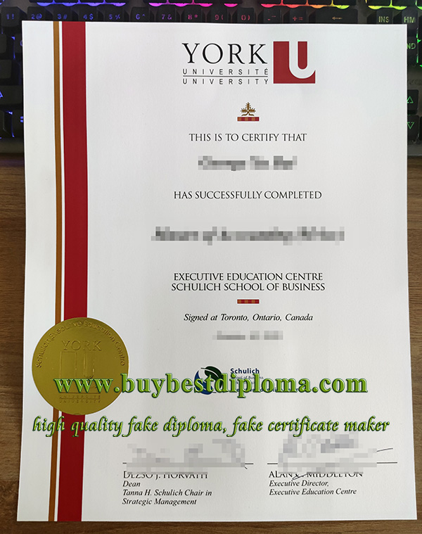 Schulich School of Business diploma, fake York University diploma, fake Master diploma,