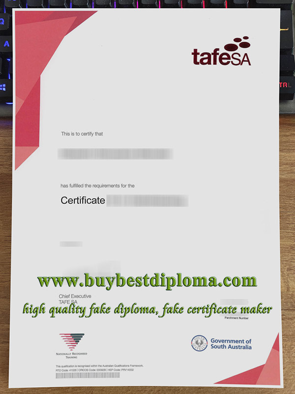 TAFE South Australia certificate, fake TAFE SA certificate, fake TAFE certificate,