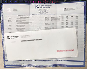 University of Arizona transcript, University of Arizona certificate, University of Arizona sealed envelope,