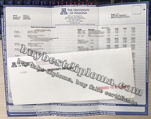 University of Arizona transcript, University of Arizona certificate, University of Arizona sealed envelope,