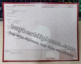 University of Chicago transcript, fake UChicago transcript, fake UChicago diploma,