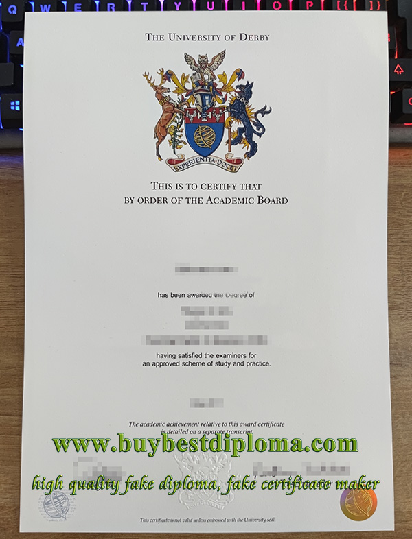 University of Derby diploma, buy University of Derby degree, fake University of Derby certificate,