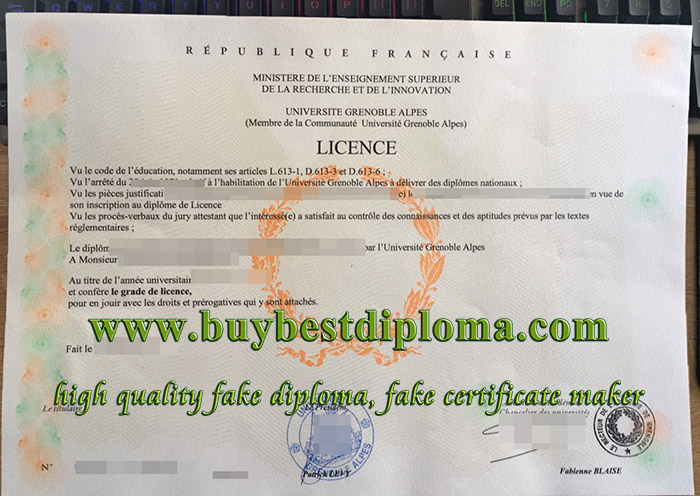 fake Université Grenoble Alpes diploma, buy Université Grenoble Alpes licence, fake French diploma,