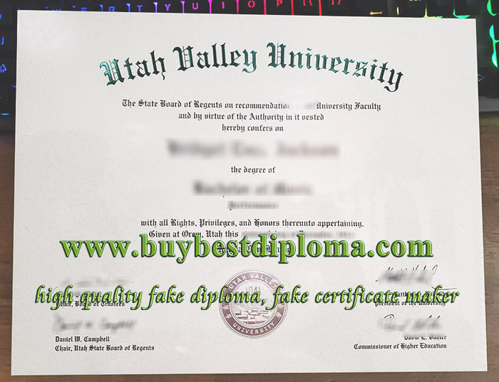 Utah Valley University diploma, fake UVU diploma, buy Utah Valley University degree,