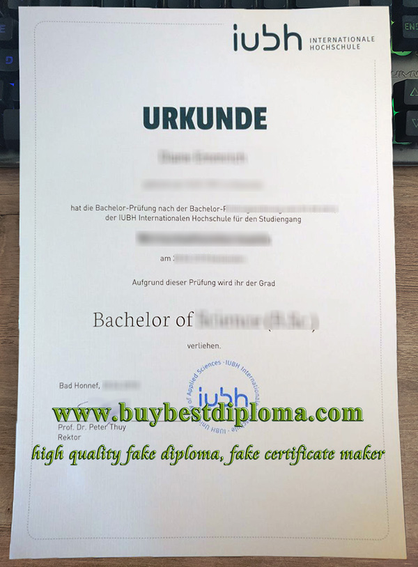 IUBH Internationale Hochschule diploma, IUBH Internationale Hochschule urkunde, IUBH International University degree,