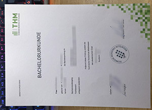 Technische Hochschule Mittelhessen urkunde, fake THM diploma, THM University certificate,