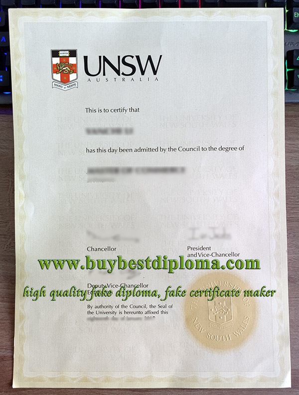 University of New South Wales degree, UNSW degree, UNSW diploma,
