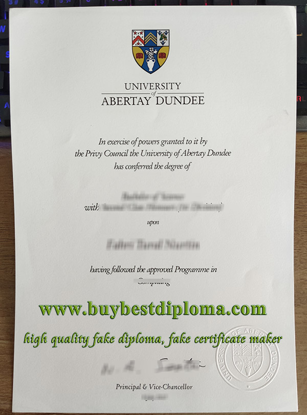 Abertay University degree, Abertay University diploma, fake Abertay University certificate,