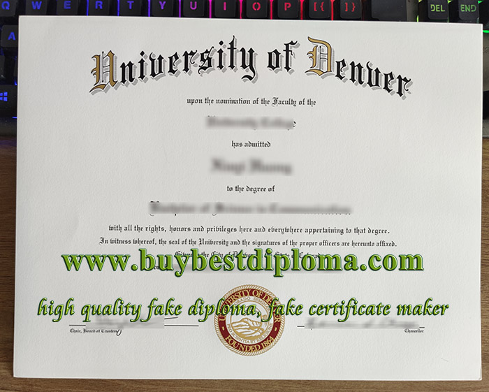 University Of Denver Diploma, University Of Denver Degree,