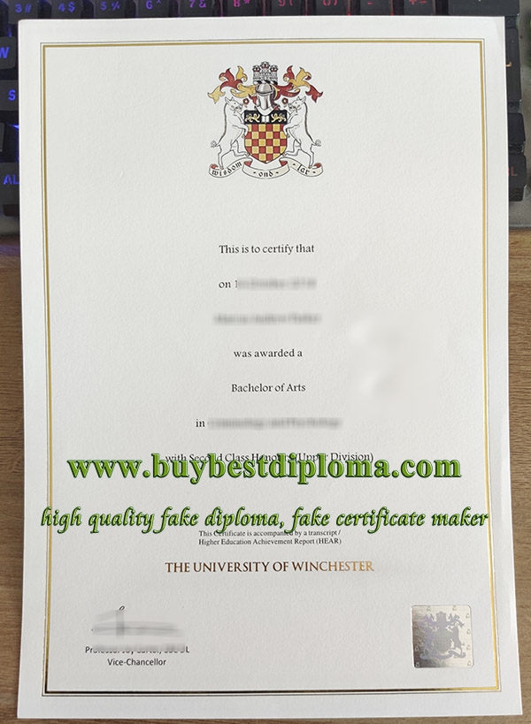 University of Winchester degree, University of Winchester diploma, fake University of Winchester certificate,