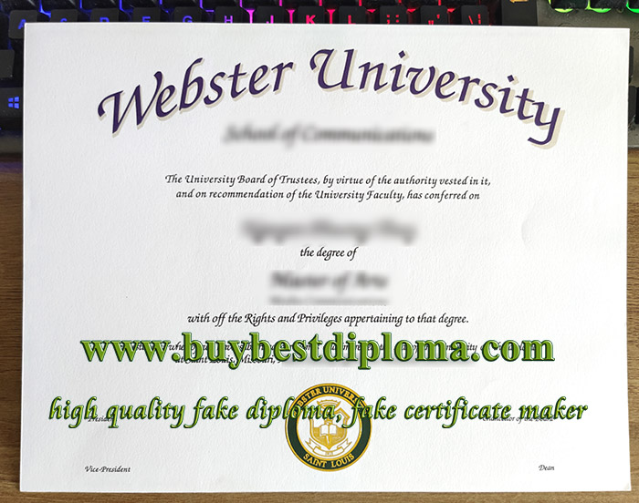 Webster University degree, Webster University diploma