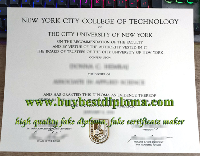 New York City College of Technology diploma, fake City Tech diploma, City University of New York degree,
